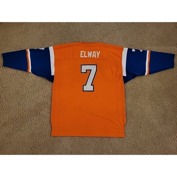 John Elway Denver Broncos Mitchell Ness Jersey 58 4XL Sports Bar Wall Hang RARE - Picture 11 of 16